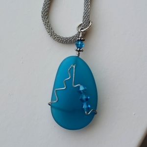 Beach glass necklace